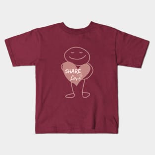 SHARE THE LOVE VALENTINES Kids T-Shirt